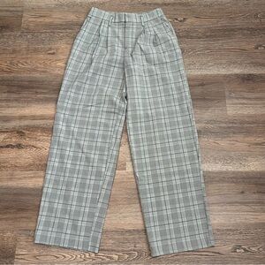 NEW A New Day gray plaid dress pants slouchy straight fit Size 4